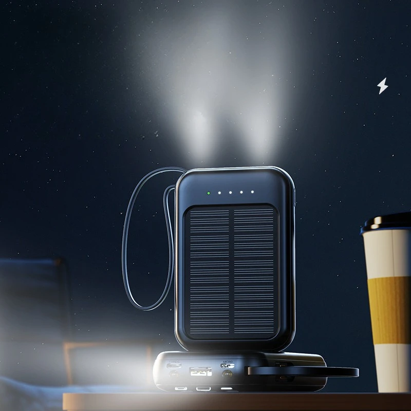 Solar Power Bank Built-in Cabl - đánh giá và giá Solar Emergency Charger